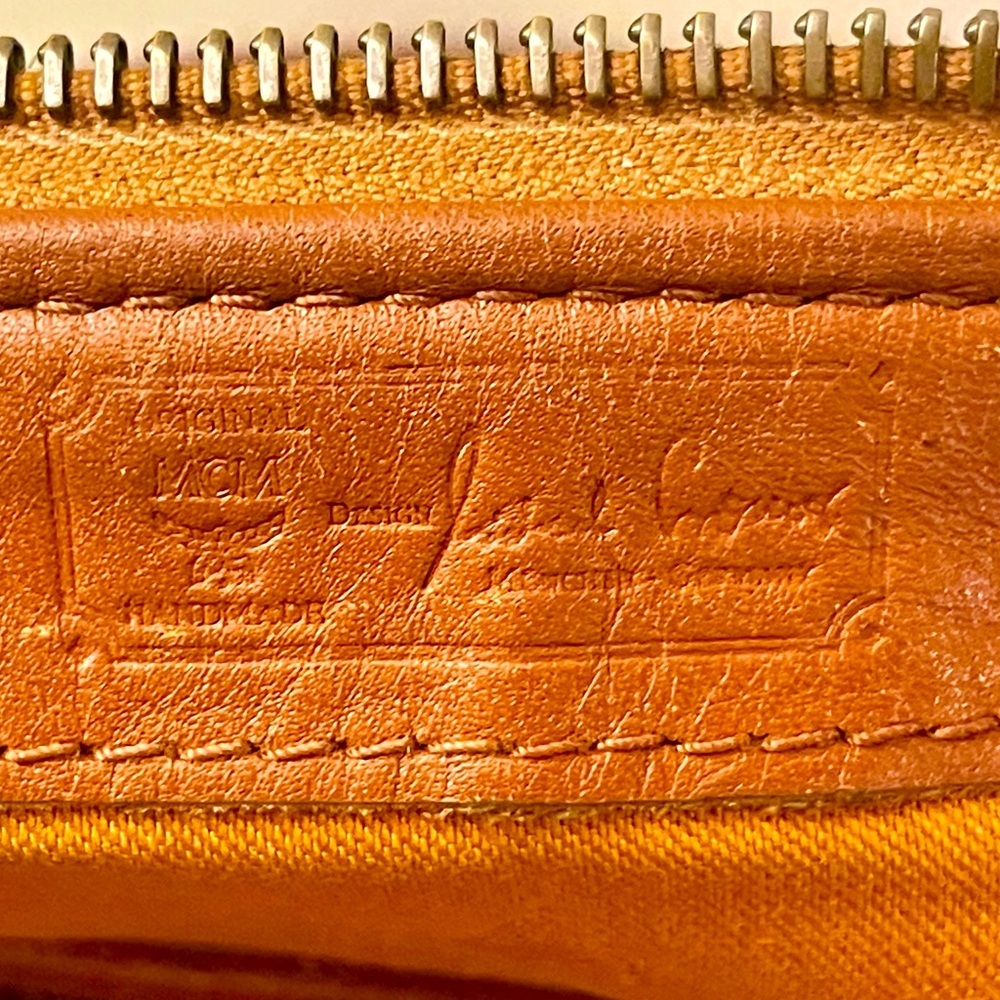 MCM Germany Cognac Visetos Boston Bag - Picture 13 of 13